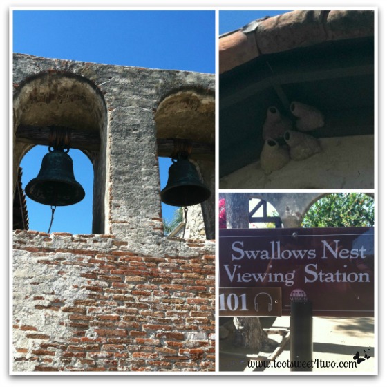 Concrete swallows nests viewing station - Mission San Juan Capistrano