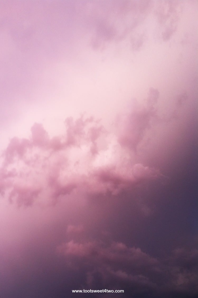 Lavender sunset sky - Both Sides of Clouds