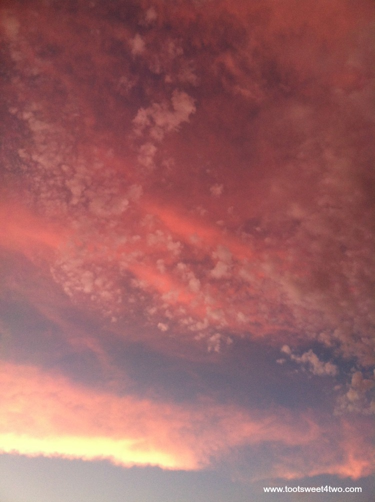 Peach sunset sky - Both Sides of Clouds