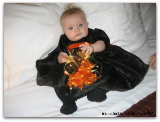 Baby Princess P in her black dress