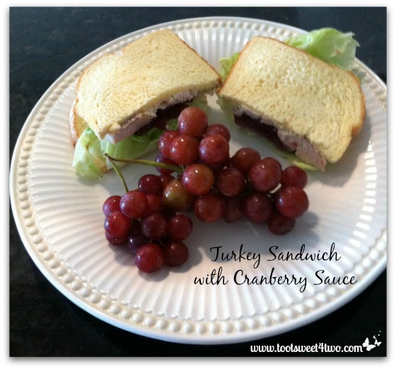 Turkey Sandwich with Cranberry Sauce - leftovers