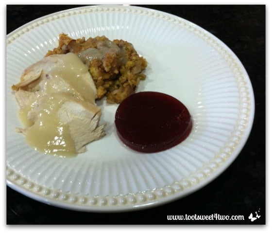 Turkey and stuffing plated