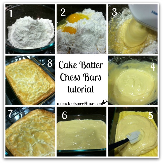 Cake Batter Chess Bars tutorial