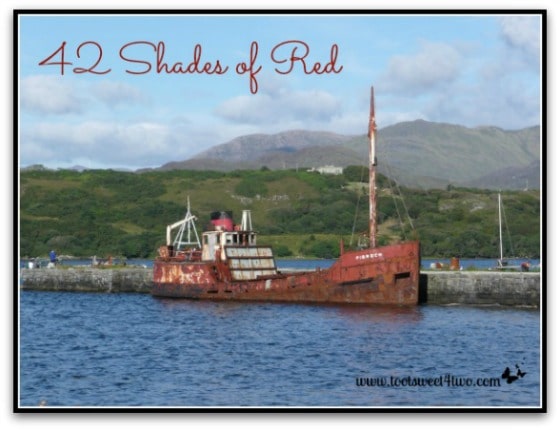 Rusty derelict boat in Ireland - 42 Shades of Red