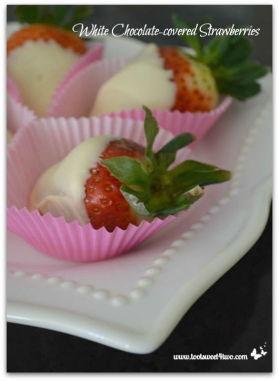White Chocolate-covered Strawberries vertical