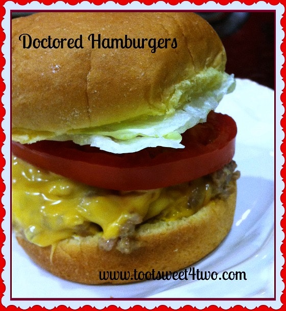 Doctored Hamburger with lettuce and tomato