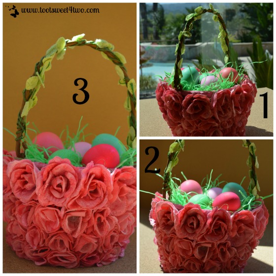 Rose basket with Easter Eggs