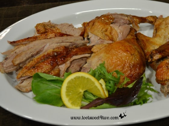 Carved roasted duck - ready to serve!