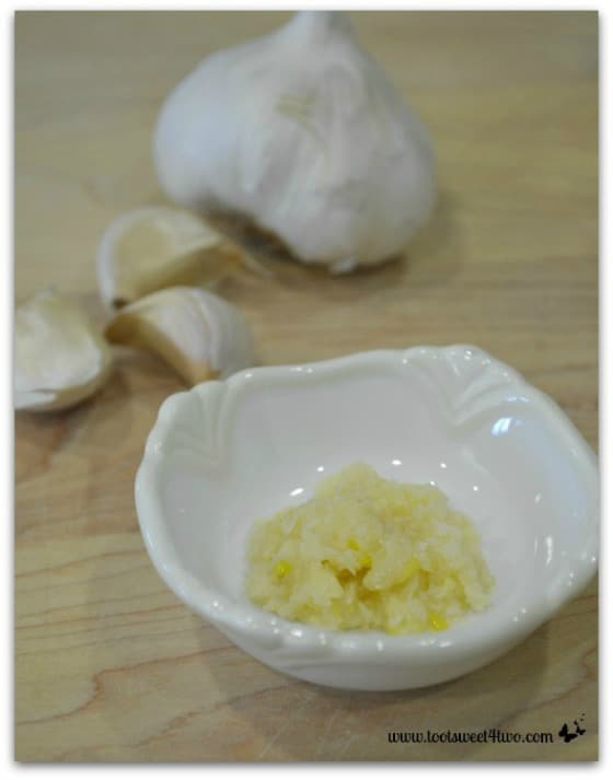 Crushed Garlic in a Bowl