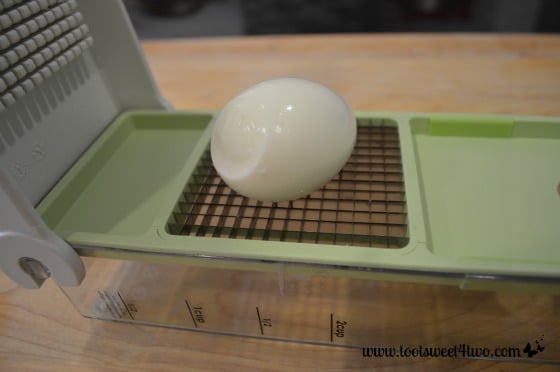 Hard-boiled egg on Vidalia Chop Wizard