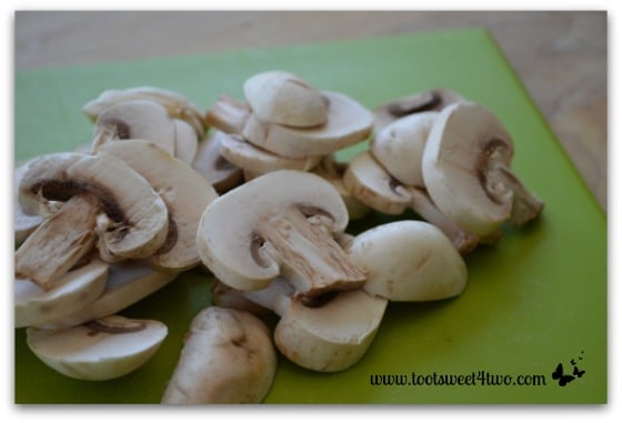 Sliced Mushrooms for Spinach Salad