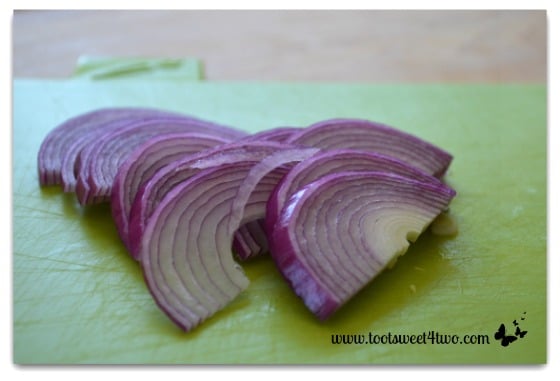 Sliced Red Onion for Spinach Salad