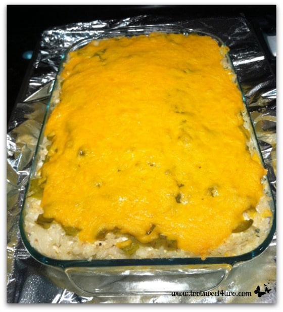 Pan of Cheesy Mexican Rice