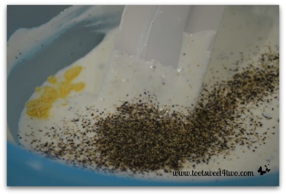Mix spices with Ranch and sour cream