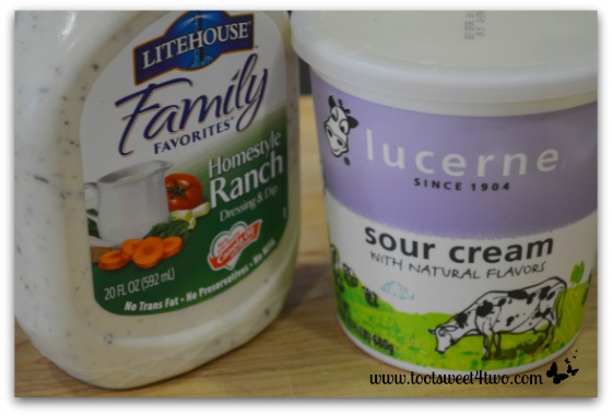 Ranch dressing and sour cream