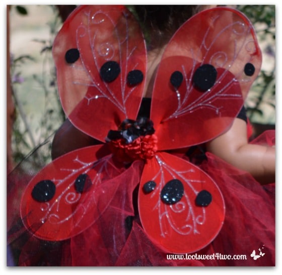 Red with Black Dots Fairy Wings
