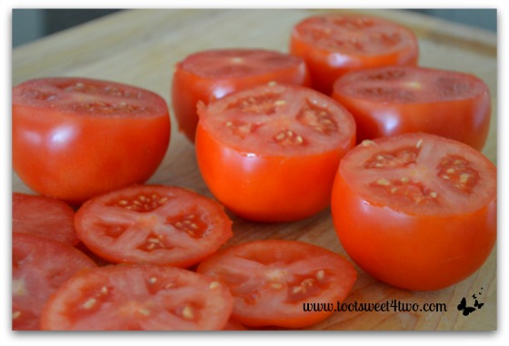 Tomatoes with tops removed