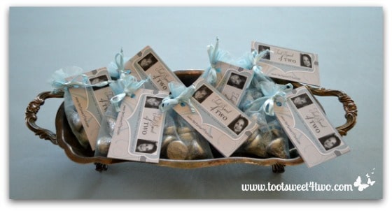 Easy Party Favors Featuring You - pretty party favors in old silver tray