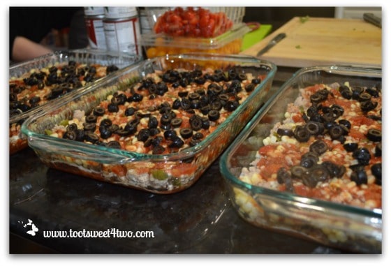 Add black olives - Charlie's Lite Layered Mexican Casserole