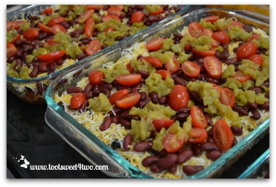 Add diced green chilis - Charlie's Lite Layered Mexican Casserole