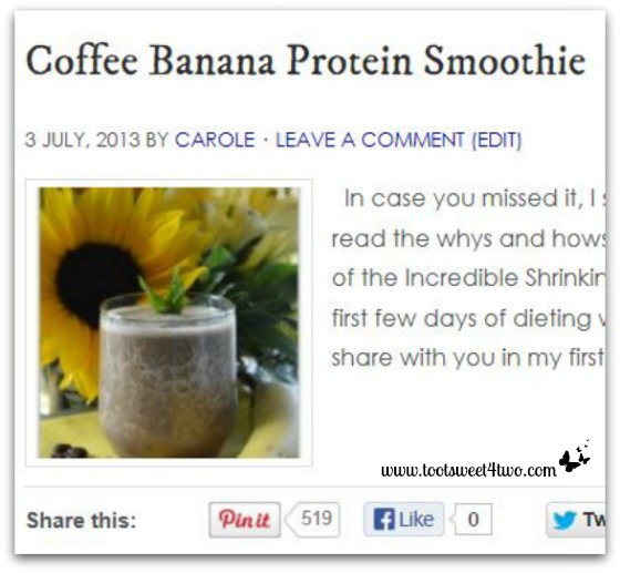 Coffee Banana Protein Smoothie Pinterest Pins