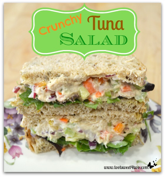 Crunchy Tuna Salad Sandwich stacked