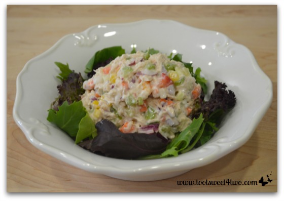Crunchy Tuna Salad on Field Greens