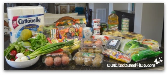 My haul of groceries from Grocery Outlet