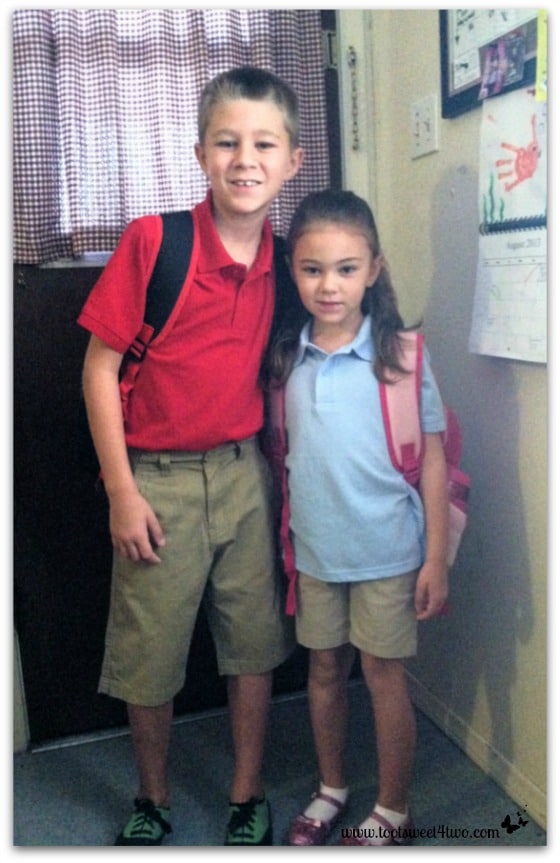 Prince Charming and Princess Sweet Heart on their first day of school