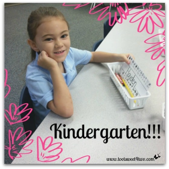 Princess Sweet Heart on her first day of Kindergarten