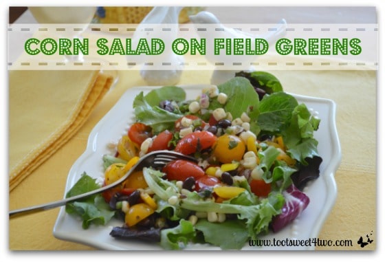 Corn Salad on Field Greens