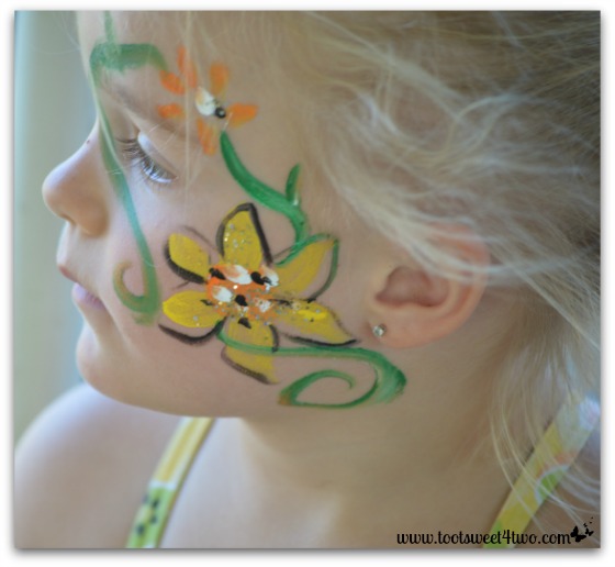 Face-painting finished - Princess Sweetie Pie