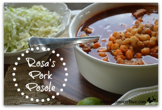 Rosa's Pork Posole in serving bowl