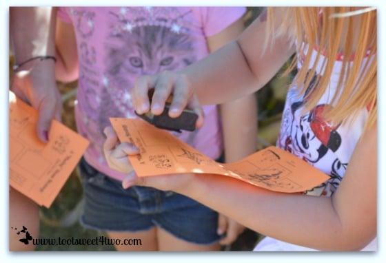 Stamping cards in the Straw Maze