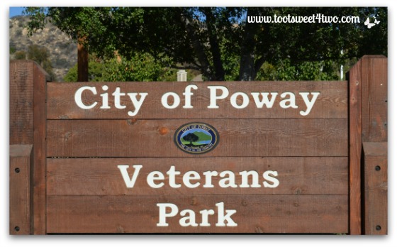 City of Poway, Veterans Park sign