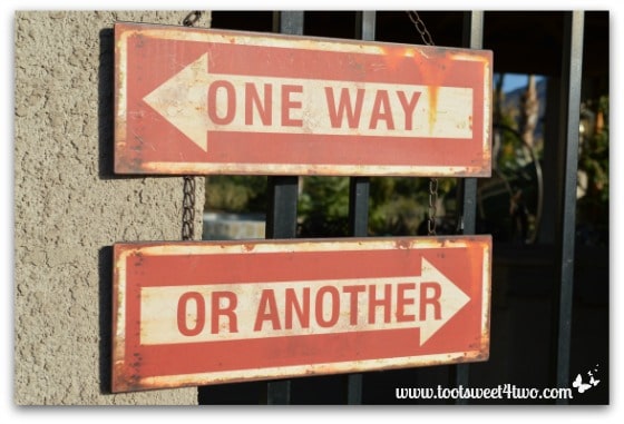 One Way or Another sign