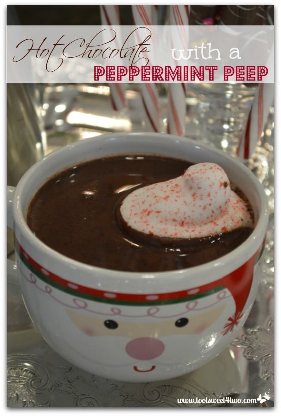 Hot Chocolate with a Peppermint Peep