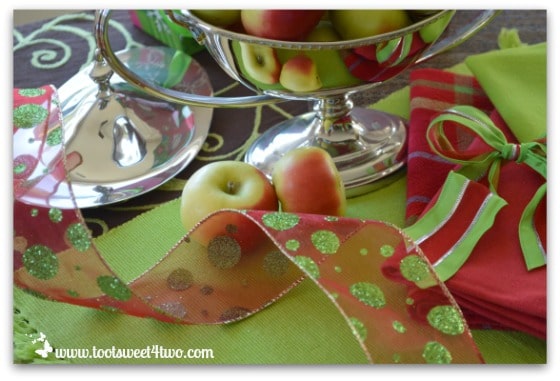Lady Apples and Christmas decorations