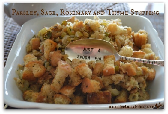 Parsley, Sage, Rosemary and Thyme Stuffing close-up
