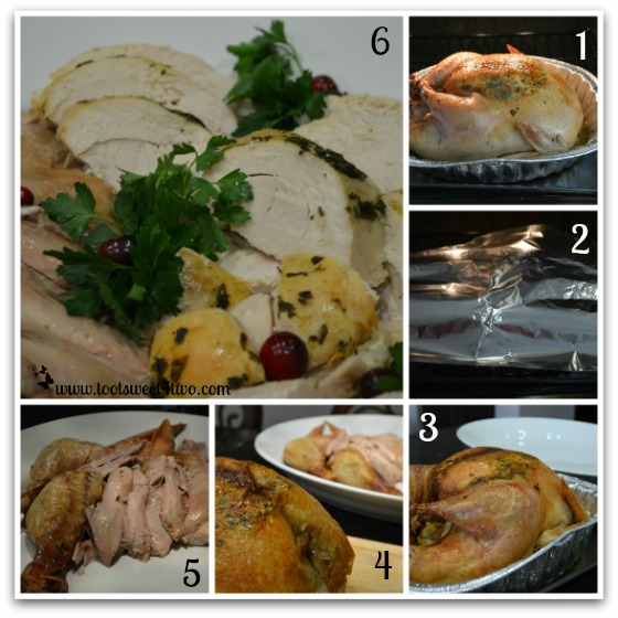 Roasting, resting and slicing Parsley, Sage, Rosemary and Thyme Roasted Turkey
