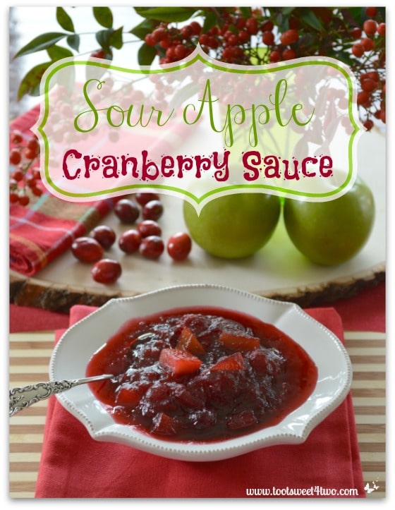Sour Apple Cranberry Sauce for Pinterest