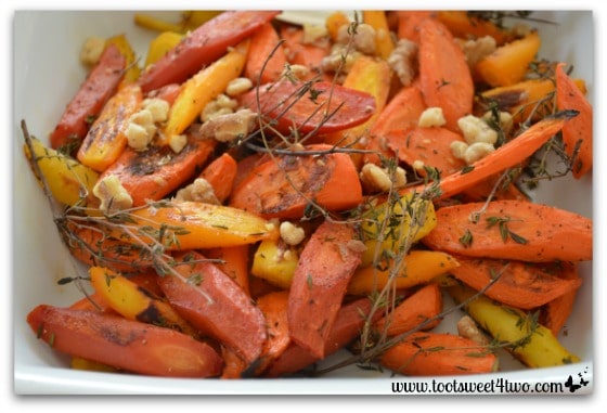 Thyme Roasted Carrots close-up