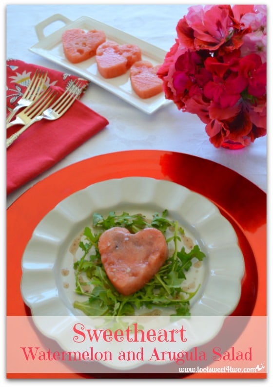 Sweetheart Watermelon and Arugula Salad Pinterest