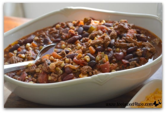 Turkey Vegetable Chili in serving bowl