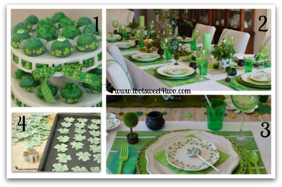 St. Patrick's Day food and table decorations