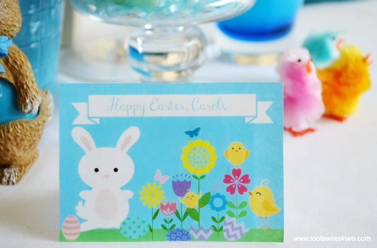 Easter Placecard - Carole - Decorating the Table for an Easter Celebration