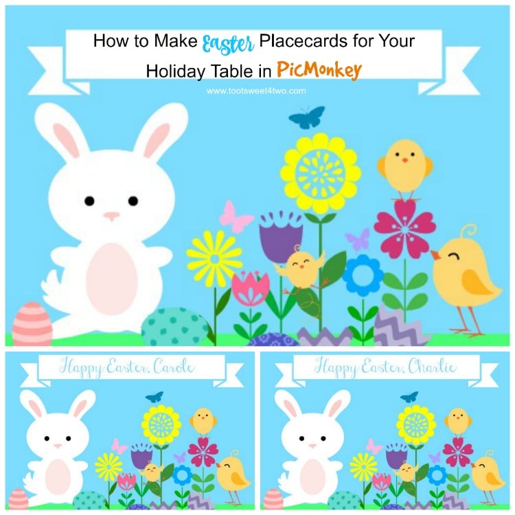 How to Make Easter Placecards for Your Holiday Table in PicMonkey - square
