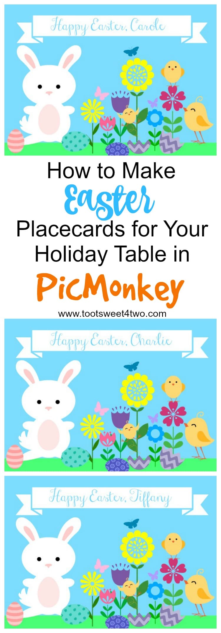 How to Make Easter Placecards in PicMonkey - Pinterest collage