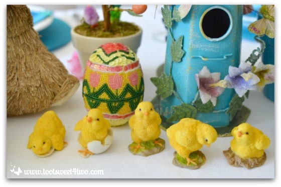 Yellow chicks - Decorating the Table for an Easter Celebration