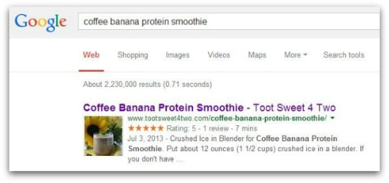 Google search Coffee Banana Protein Smoothie - Monthly Income Report 2014